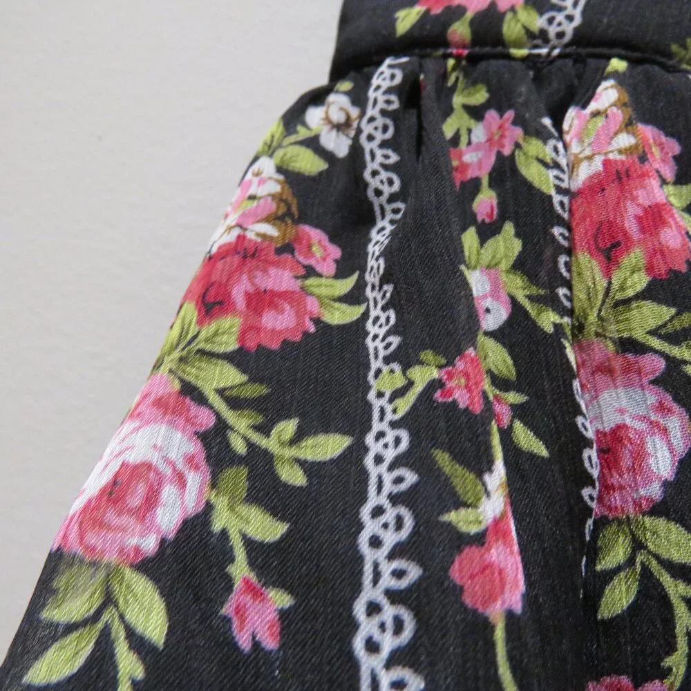 HELL BUNNY Mini Rock Edwina Floral Corset Lace Skirt Goth Whimsigoth Vintage Y2K - Picture 8 of 15